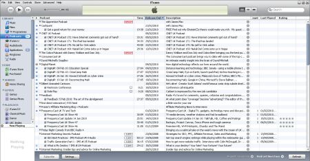 iTunes Library Podcast View