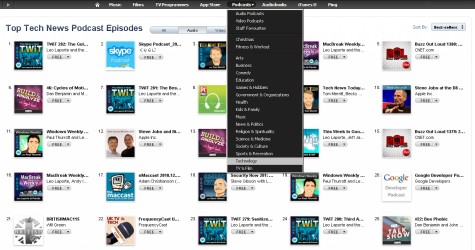 iTunes Podcast Charts